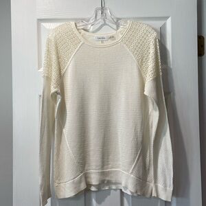 Calvin Klein Cream Top. Size S